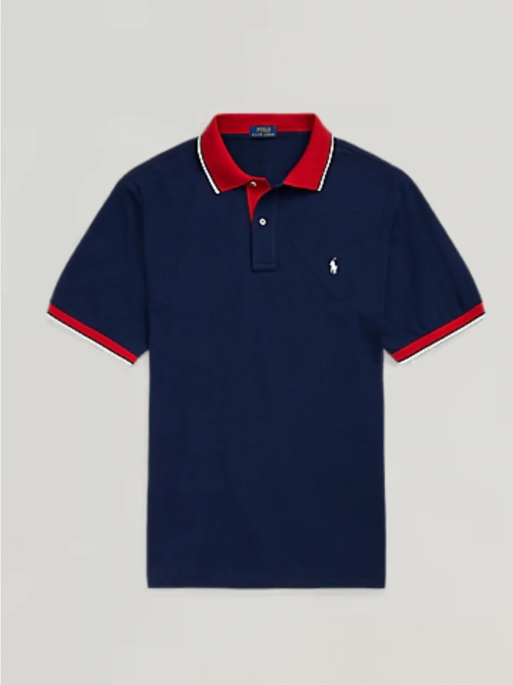 NWT Polo Ralph Lauren 3X 3XL Big Man's Blue, Red & White Cotton Mesh POLO